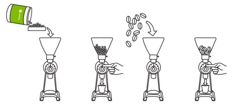 Instrucciones Grinder Clean 450gr